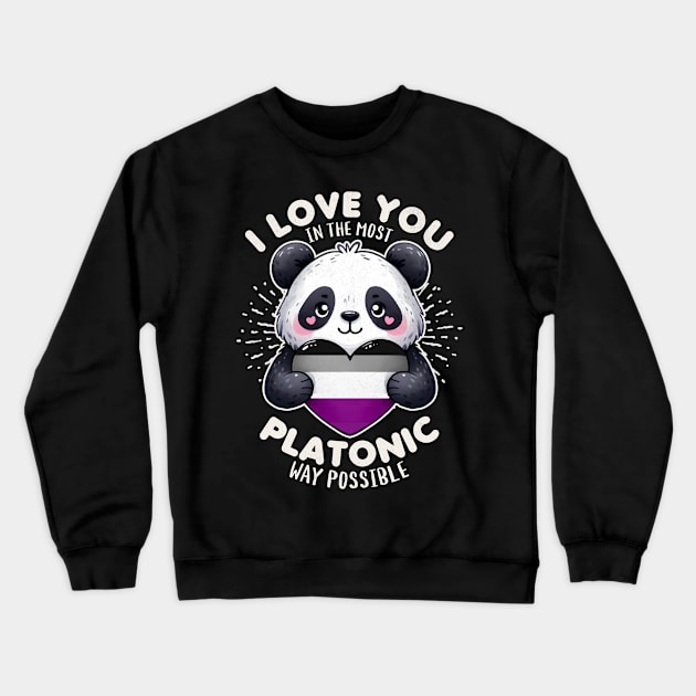 Platonic Love Panda Crewneck Sweatshirt by BeanStiks